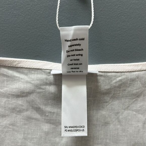 New Andie Swim The Cacela Wrap Dress Linen Blend in Coconut Size L - Picture 7 of 9